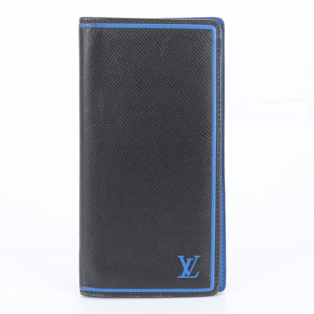 Louis Vuitton Taiga Portefeuille Brazza M63300 Leather Bi-fold Long Wallet fo...